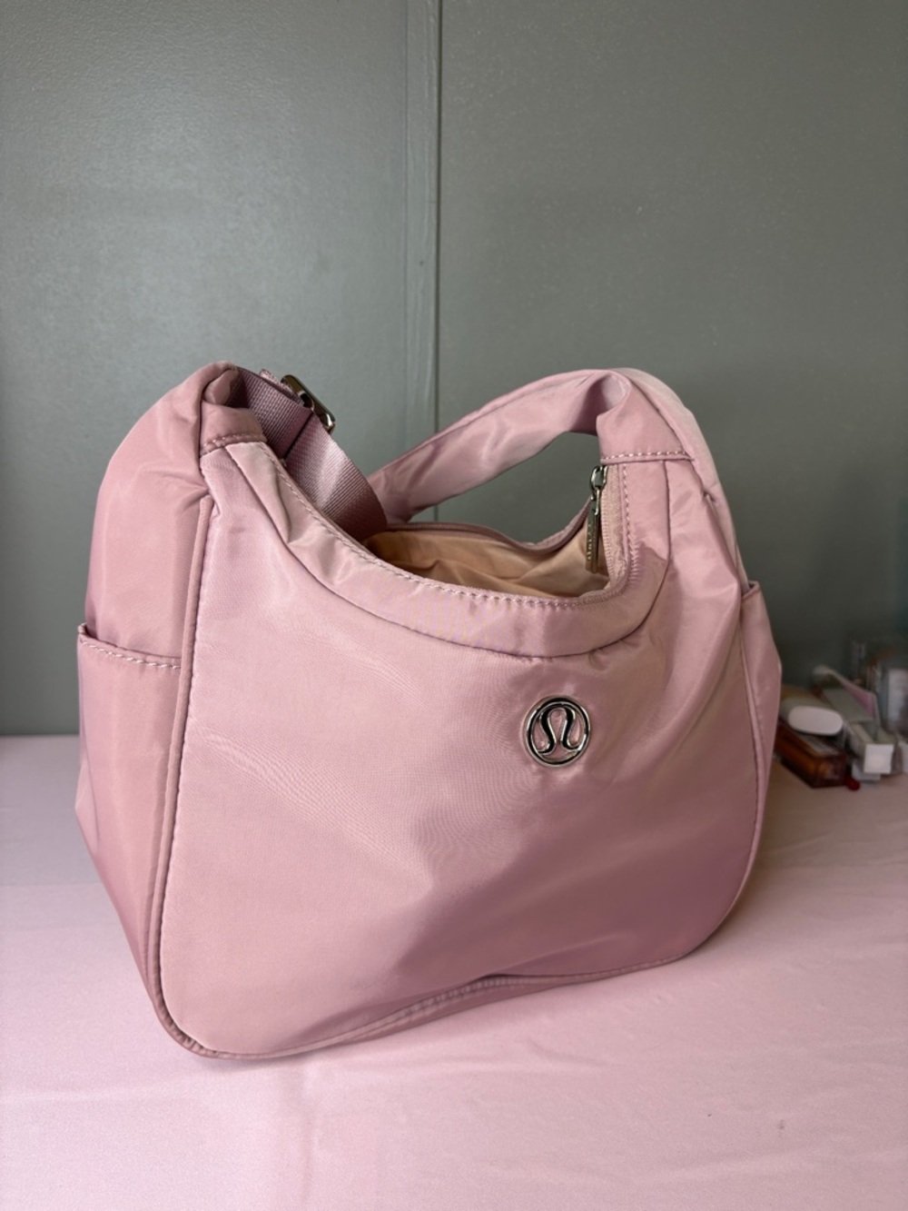 lululemon athletica Blush Pink Shoulder Hobo Bag